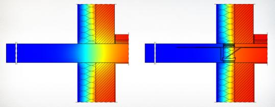 Vergleich IK vs. ungedämmt